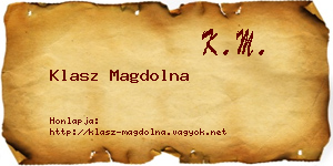 Klasz Magdolna névjegykártya
