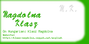 magdolna klasz business card